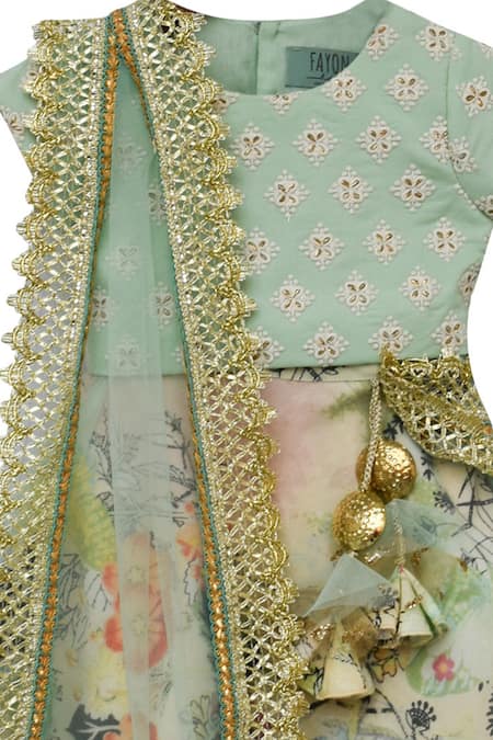 Fayon Kids Printed Lehenga Set 