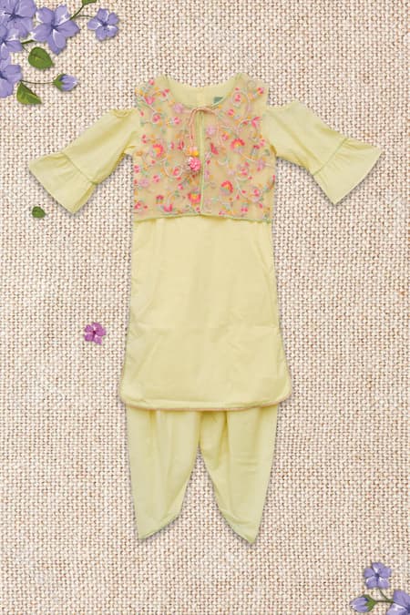 FAYON KIDS Embroidered Kurta Set 