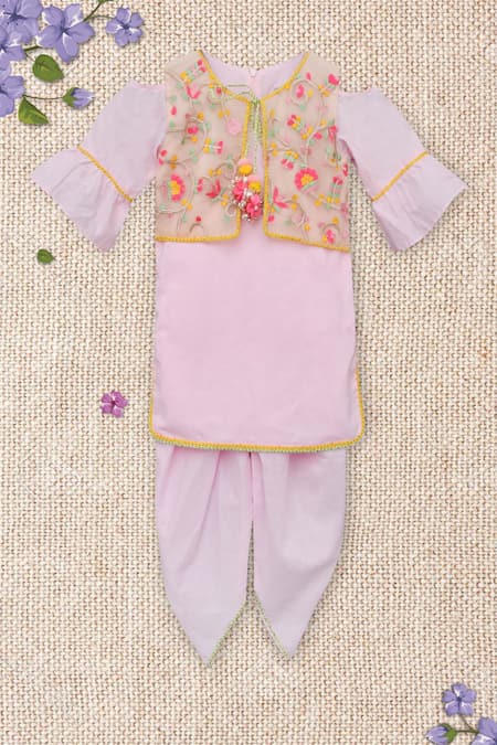 FAYON KIDS Embroidered Kurta Set 
