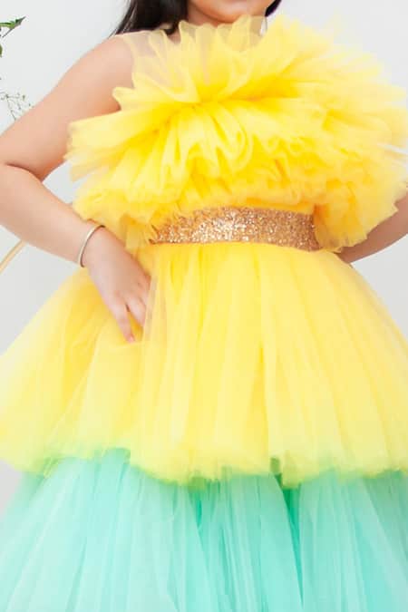 Yellow Dress - Party Wear Yellow Gowns for Baby Girls Online