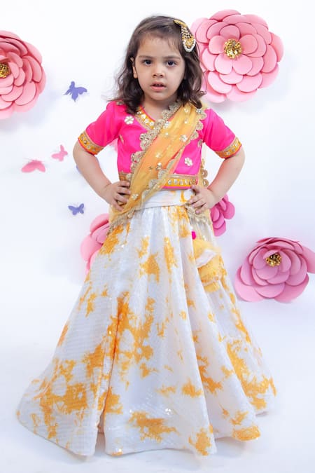 FAYON KIDS Embellished Lehenga Set 