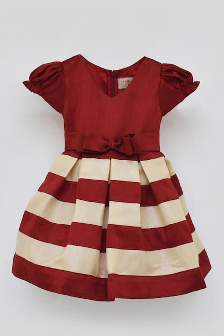 Fayon Kids Striped Pleated Frock 