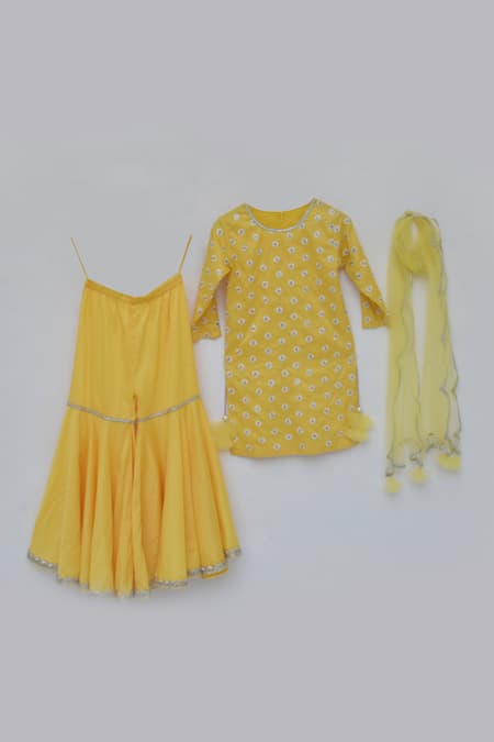 FAYON KIDS Embroidered Kurta Set 