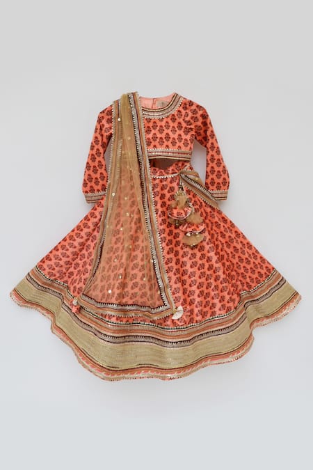Fayon Kids Printed Lehenga Set 