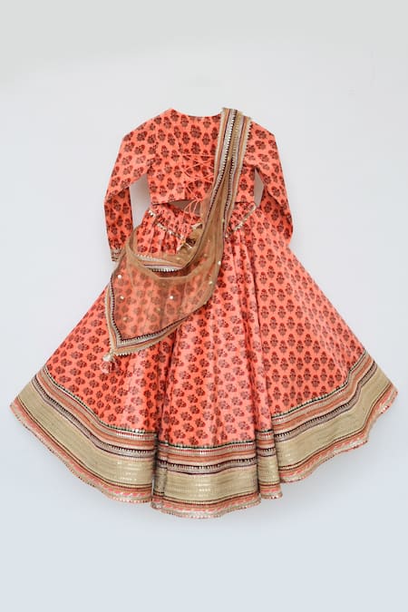 Fayon Kids Printed Lehenga Set 