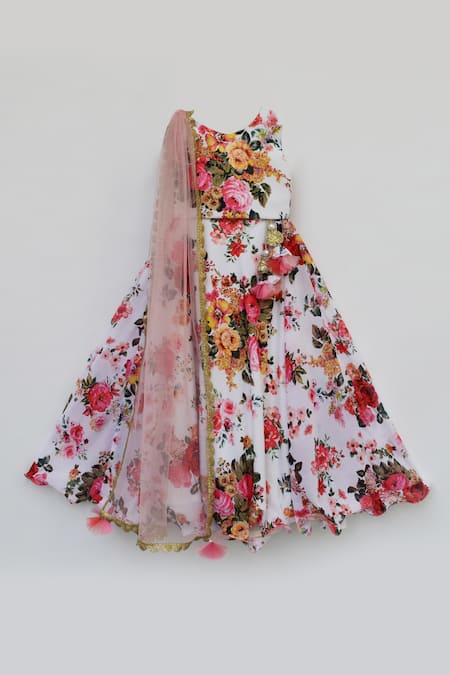 Fayon Kids Printed Lehenga Set 