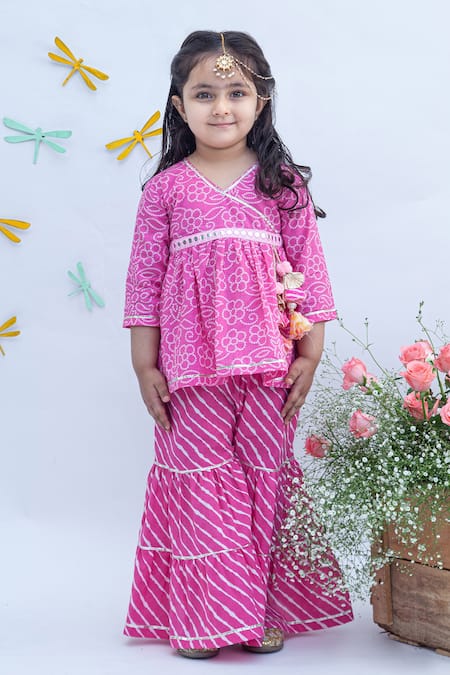 Fayon Kids Printed Kurta & Sharara Set 