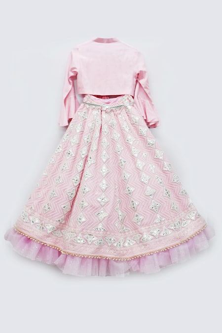 Fayon Kids Embroidered Lehenga Set 