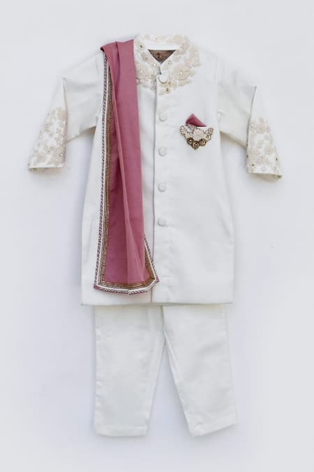 Fayon Kids Embroidered Sherwani Set 