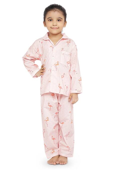 LOVE BLUSH Flamingo Print Night Dresses for Women || Pyjama Set for  Women,Size 2XL