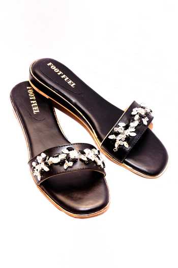 Foot Fuel Stone Embellished Flats 