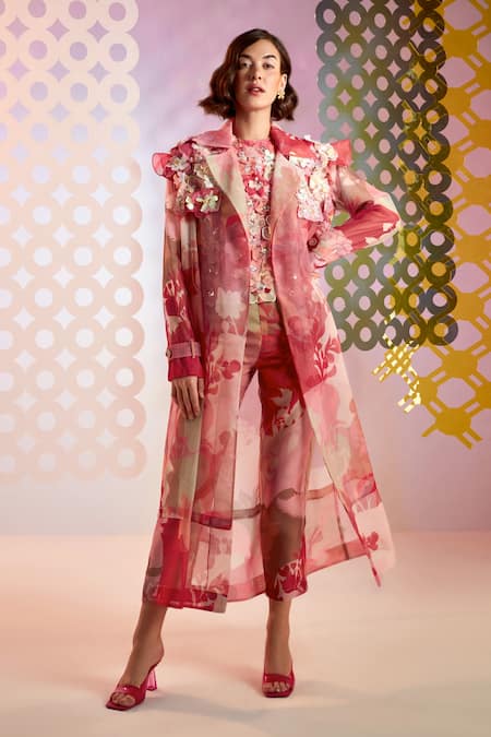 Pink 2025 floral coat