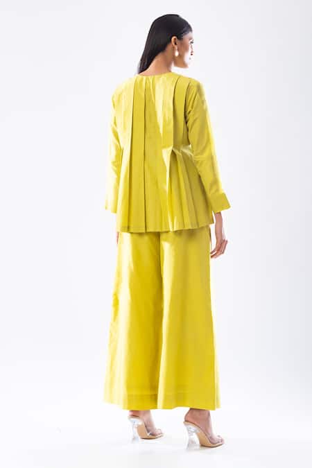 Febo6 Pleated Top & Pant Set 