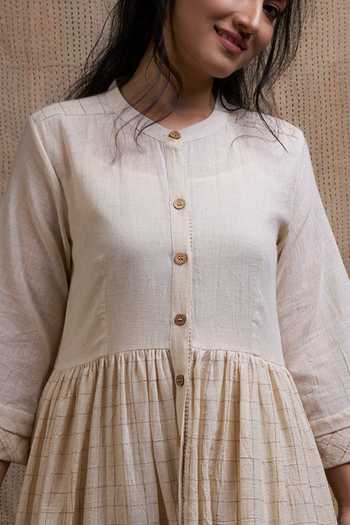 Buy Meghna Panchmatia White Organic Kala Cotton Dress Online at Aza Fashions Buy_Meghna Panchmatia_White Organic Kala Cotton Dress_Online_at_Aza_Fashions