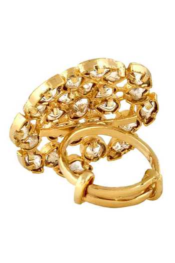 Buy_Curio Cottage_Plated 22k Kundan Ring_Online_at_Aza_Fashions