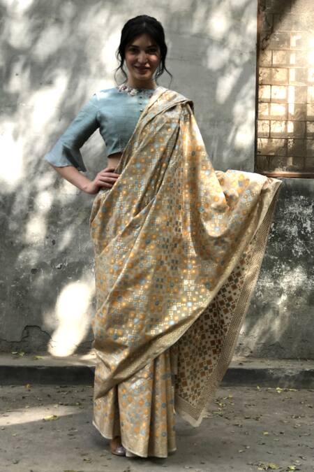 Casual Ambica Simple Georgette Printed Saree at Rs 1450 in Navsari | ID:  14130672897