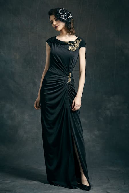 Mandira Wirk Draped Gown 