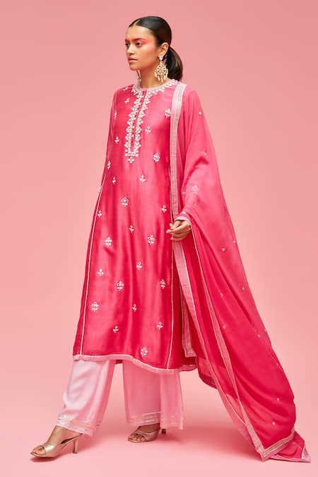 Nachiket Barve Mirror Embroidered Kurta Set 