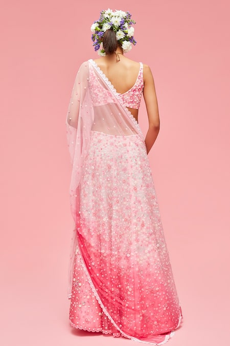 Nachiket Barve Organza Embroidered Lehenga Set 