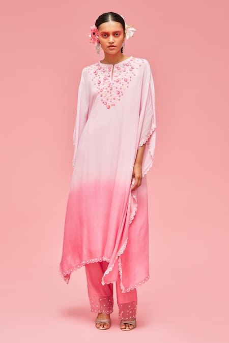 Nachiket Barve Ombre Kaftan Tunic & Palazzo Set 