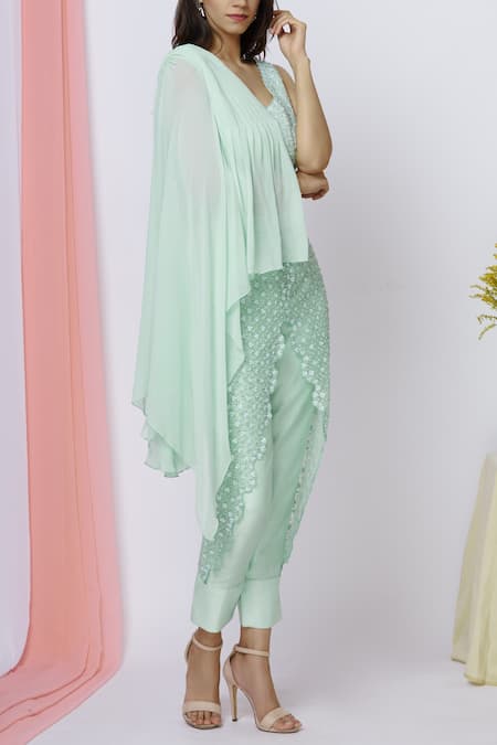 Aariyana Couture Embroidered Top Pant Set 