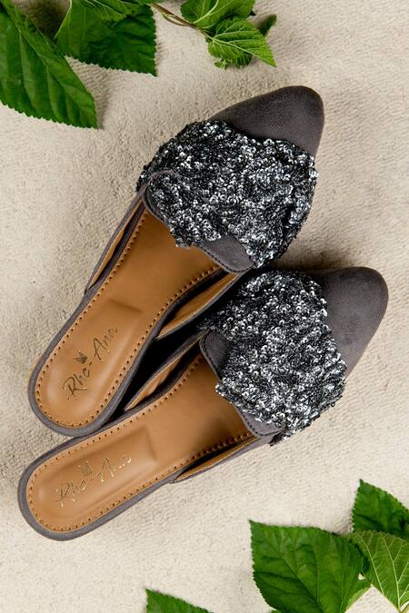 Rhe-Ana Silver Lining Mules 