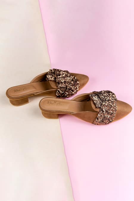 Rhe-Ana Silver Lining Mules 