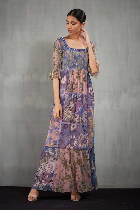 Kavita Bhartia Floral Print Maxi Dress 