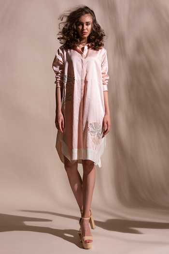 ABHISHEK SHARMA Blue & Grey Embroidered Dress main image 1