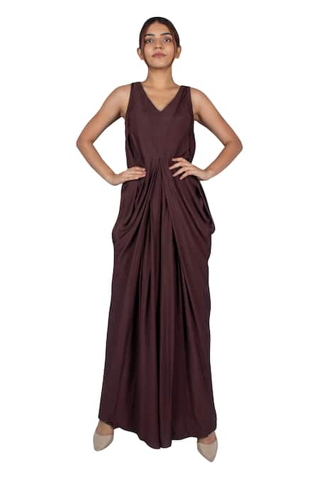 Ekru Draped Jumpsuit 