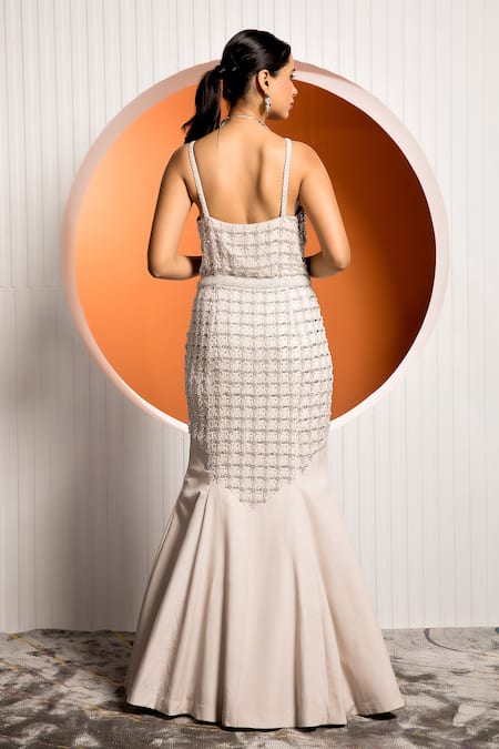 Jade By Ashima Rosemary Embellished Fish Cut Gown 