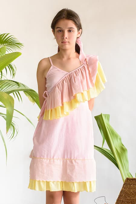 Littleens Pink Cotton Organic Dress 