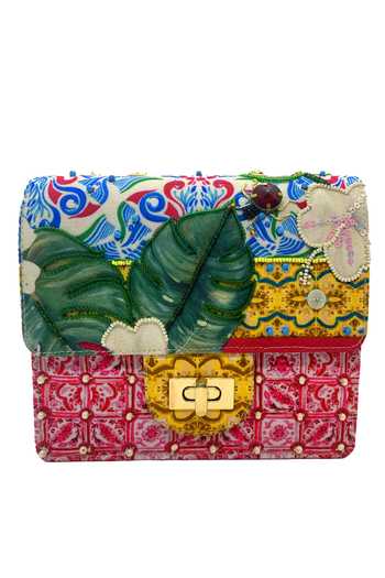 Buy_The Garnish Company_Blue Beads, Sequins Aruba Printed Sling Bag _Online_at_Aza_Fashions