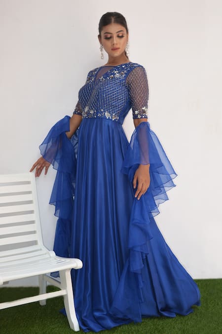 Parul Gandhi Anarkali with Ruffle Dupatta 