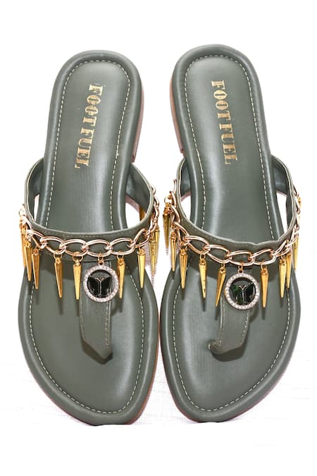 Foot Fuel Gaily Charm Embellished Flats 