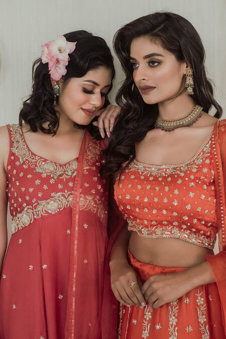 Shop Gul By Aishwarya Pink Satin , Organza Cutdana, Floral, Embroidered Anarkali Palazzo Set Online at Aza Fashions Shop_Gul By Aishwarya_Pink Satin , Organza Cutdana, Floral, Embroidered Anarkali Palazzo Set _Online_at_Aza_Fashions