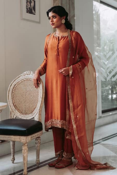 Gul By Aishwarya Embroidered Kurta Palazzo Set 