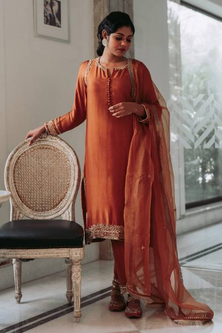 Gul By Aishwarya Gold Satin , Organza Cutdana, Sequin, Embroidered Kurta Palazzo Set Online at Aza Fashions Gul By Aishwarya_Gold Satin , Organza Cutdana, Sequin, Embroidered Kurta Palazzo Set _Online_at_Aza_Fashions