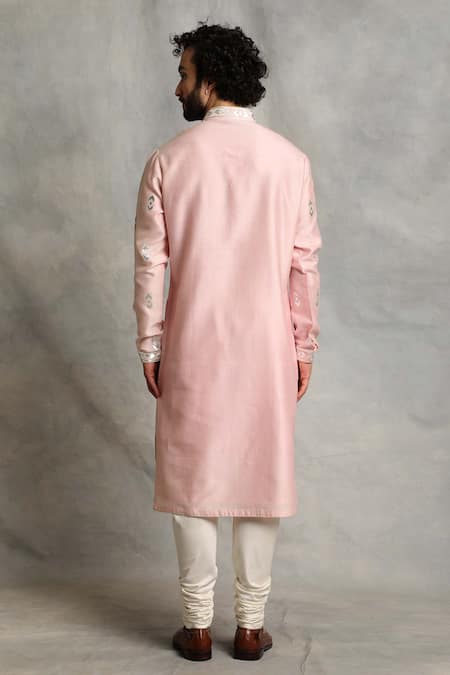 Gargee Designers Chanderi Geometric Applique Kurta Set 