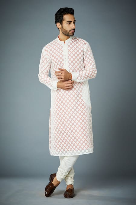Men White Colour Cotton Kurta Pyjama Set – SETHUKRISHNA
