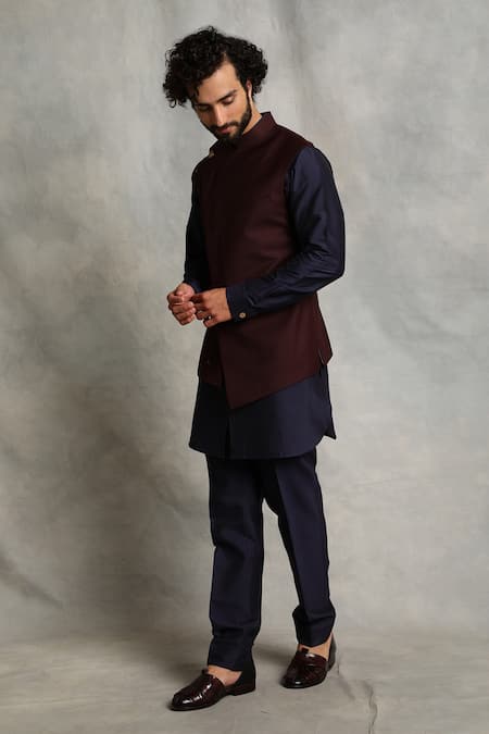 Gargee Designers Pleated Bundi & Kurta Set 