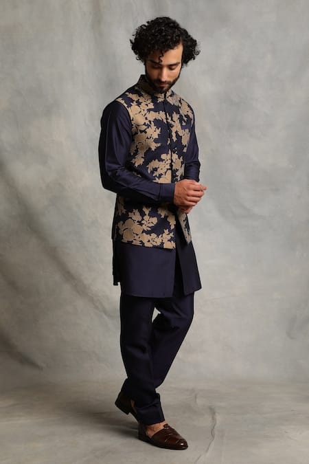 Gargee Designers Floral Applique Bundi & Kurta Set 