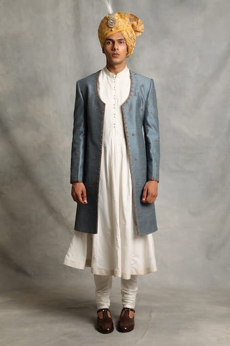 Gargee Designers Embroidered Sherwani & Angrakha Kurta Set 