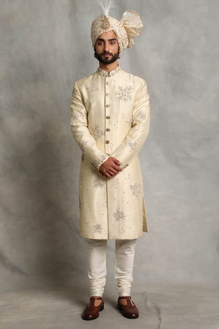 Gargee Designers Floral Embroidered Sherwani Set 