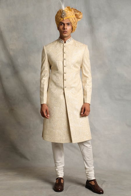 Gargee Designers Floral Embroidered Sherwani Set 