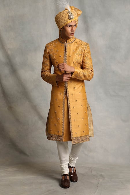 Gargee Designers Floral Embroidered Sherwani Set 