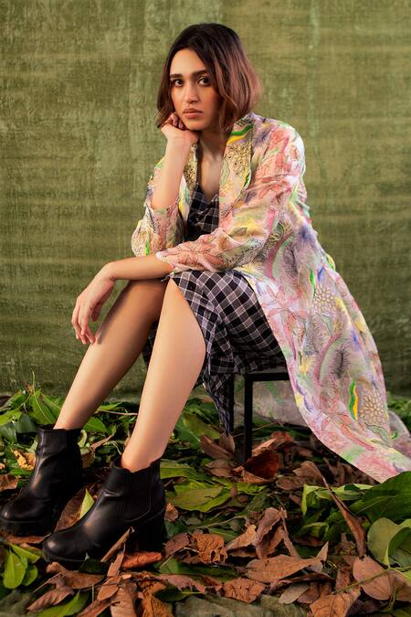 Buy Kritika Murarka Multi Color Handloom Organza Silk Jacket Online at Aza Fashions Buy_Kritika Murarka_Multi Color Handloom Organza Silk Jacket _Online_at_Aza_Fashions