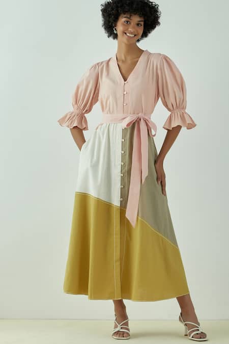 Madder Much Gigi Cotton Colorblock Dress 