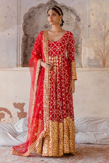 Gulabo Jaipur Mallika Embroidered Anarkali With Dupatta 