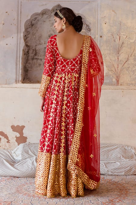 Gulabo Jaipur Mallika Embroidered Anarkali With Dupatta 
